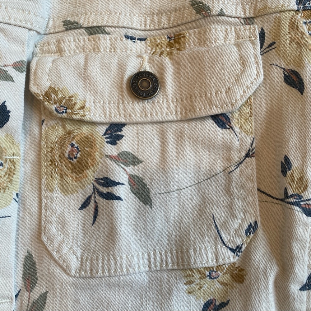 Sonoma • Neutral Floral Cream Jacket • Size 1x - Picture 6 of 7